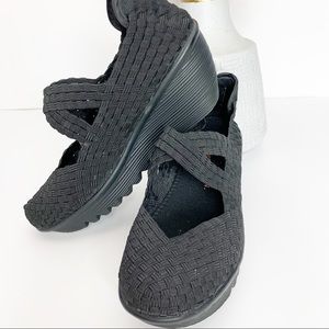 Bernie Mev Drake Woven Wedge Slip On